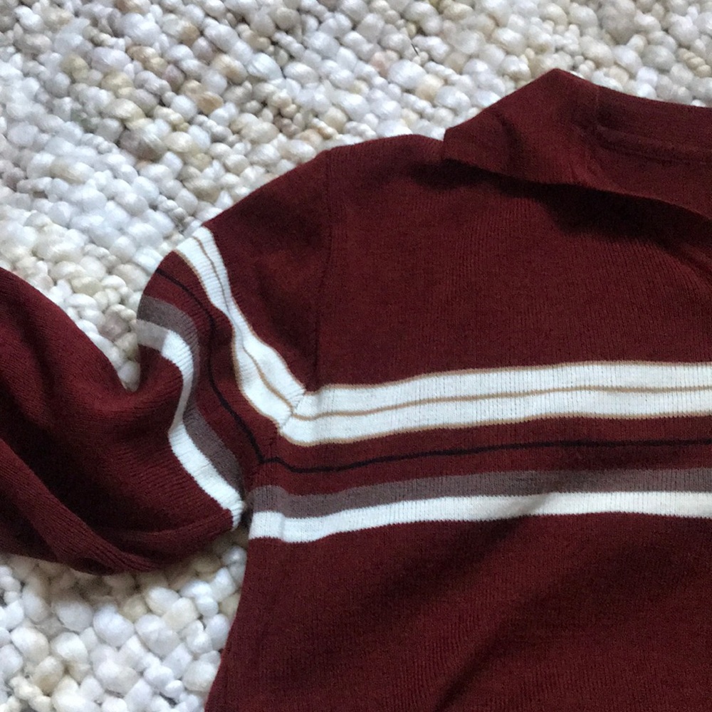 vintage striped collar sweater